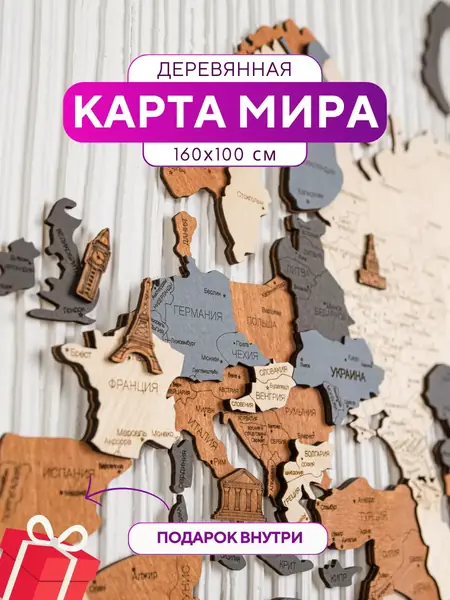 Карта мира настенная