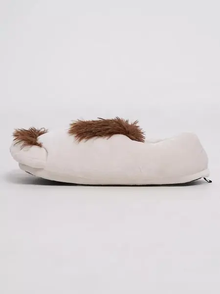 Плюшевые тапки-ступни