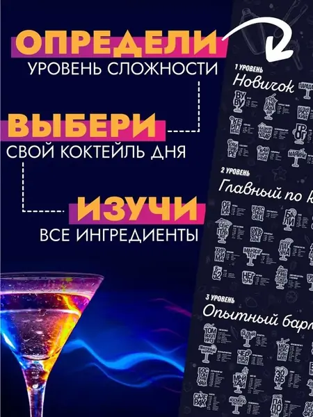 Скретч постер коктейлей