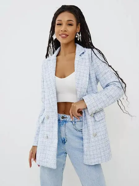 Твидовый жакет-блейзер