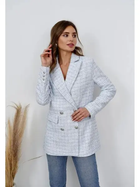 Твидовый жакет-блейзер