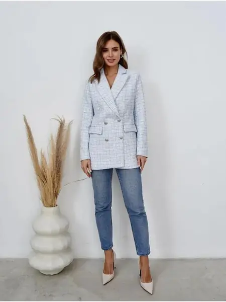 Твидовый жакет-блейзер