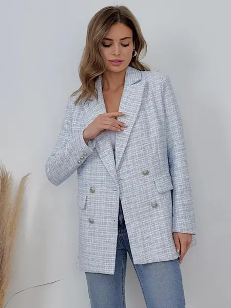 Твидовый жакет-блейзер
