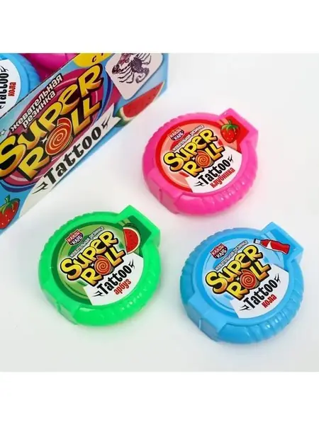 Жевательная резинка SUPER ROLL TATTOO