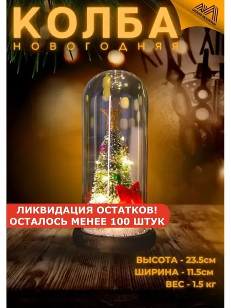 Светильник "Ёлка в колбе"