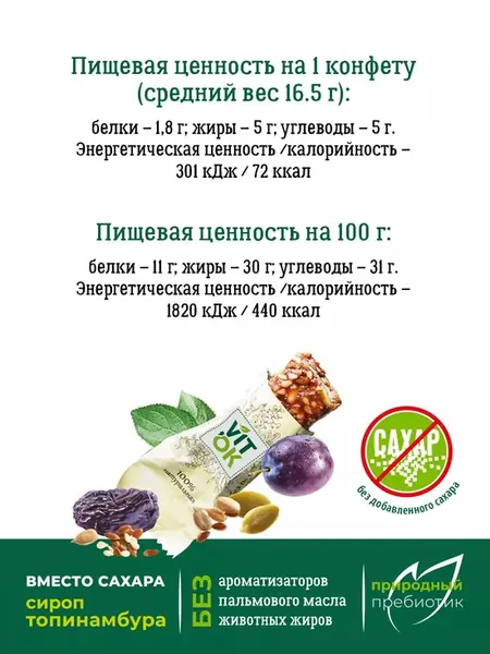 Конфеты-батончики без сахара