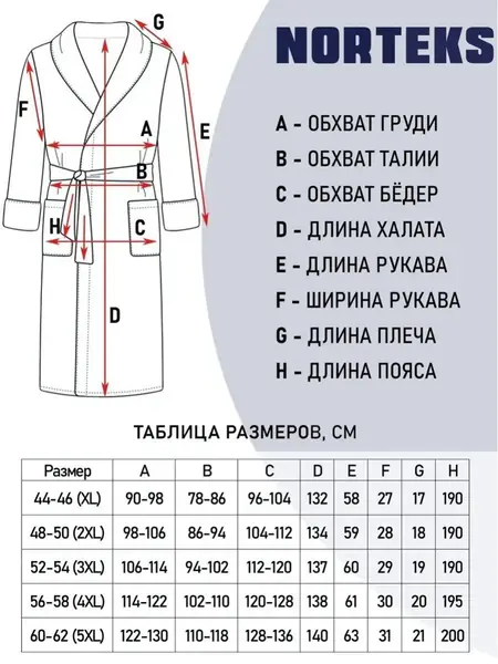 Халат махровый