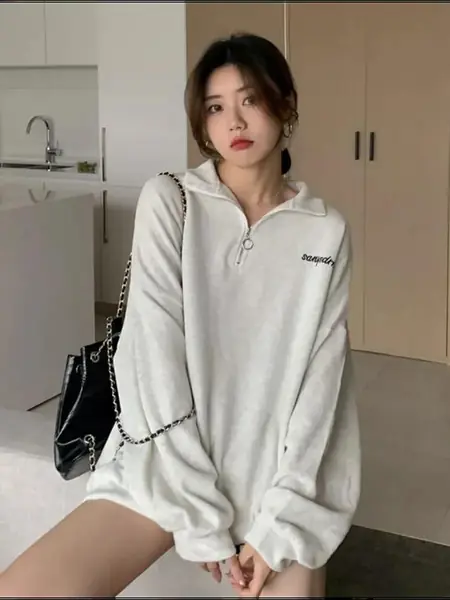 Толстовка-оверсайз на замке