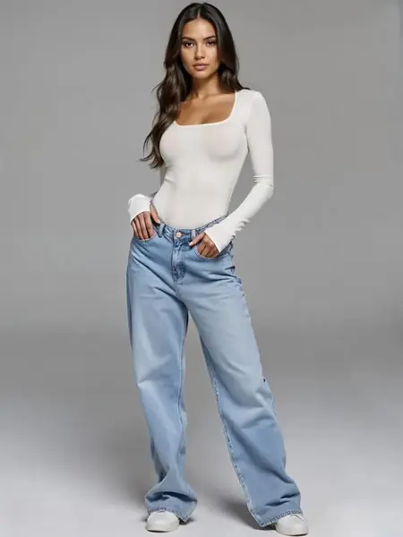 Боди вечернее с длинным рукавом