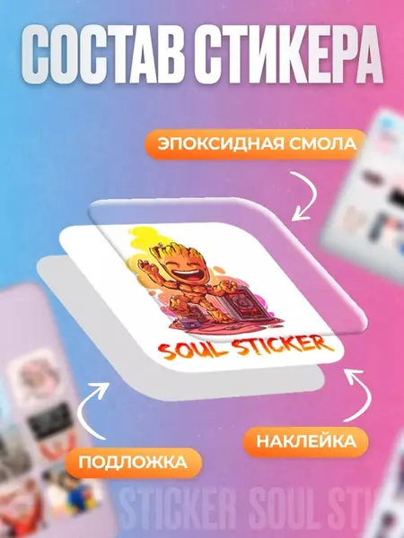 3D стикеры наклейки