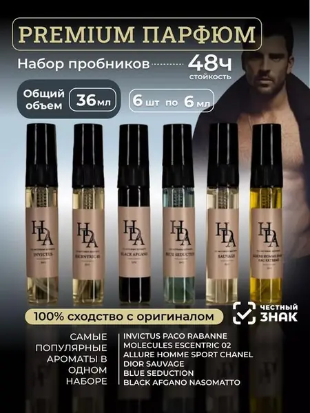 Духи мужские пробники набор