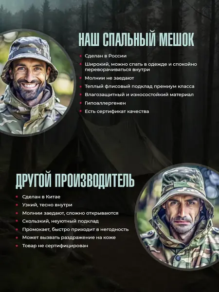 Спальный мешок туристический