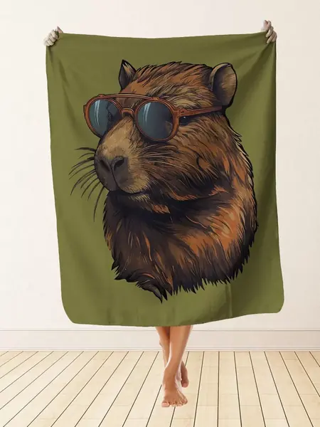 Флисовый плед Капибара