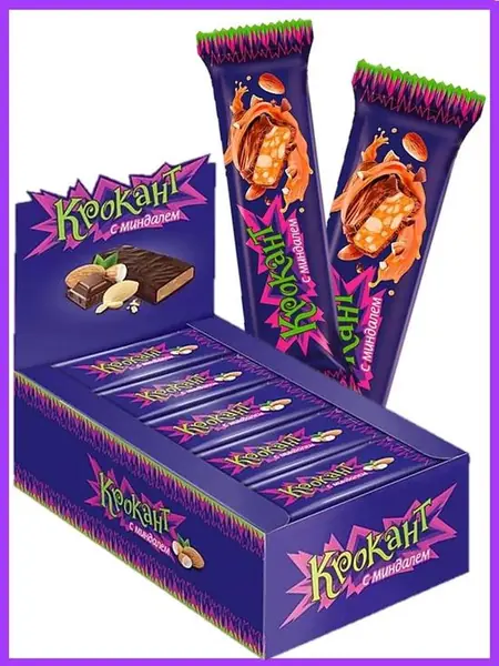 Батончики Крокант грильяж с миндалем.