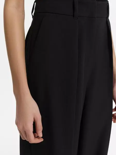 Брюки прямые с завышенной талией