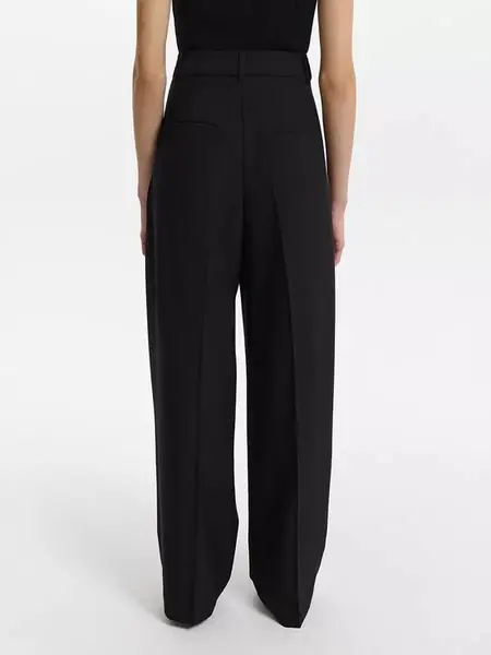 Брюки прямые с завышенной талией