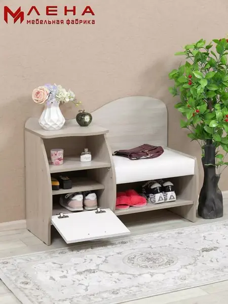 Тумба для обуви с сиденьем