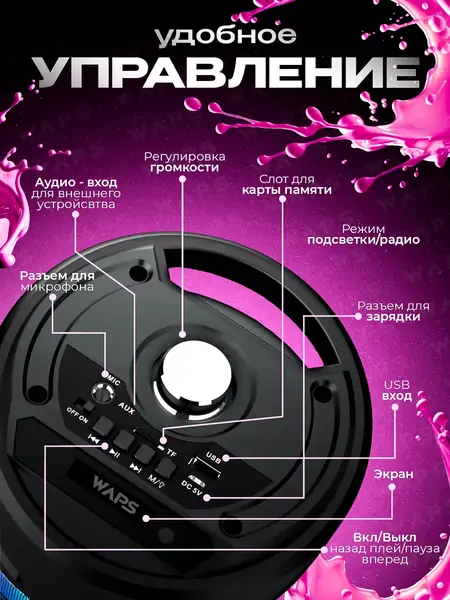 Музыкальная колонка беспроводная