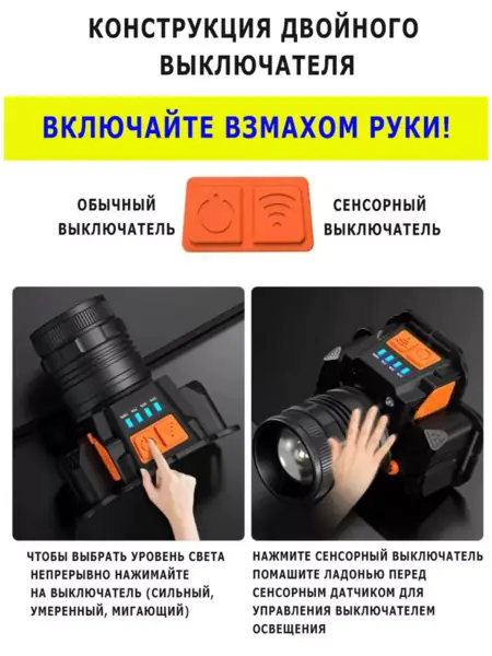 Фонарь налобный
