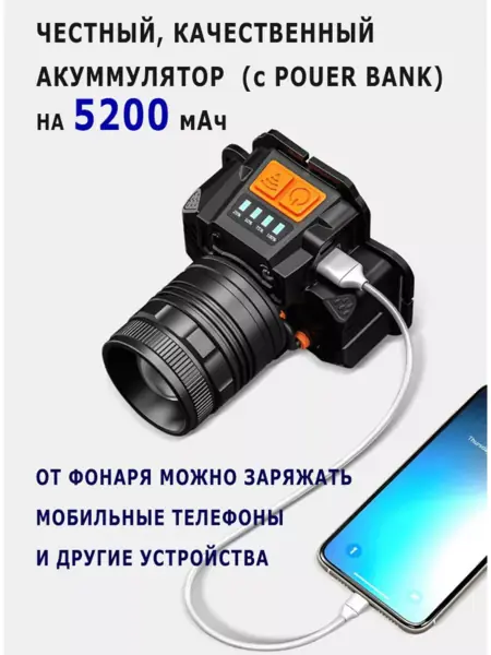 Фонарь налобный