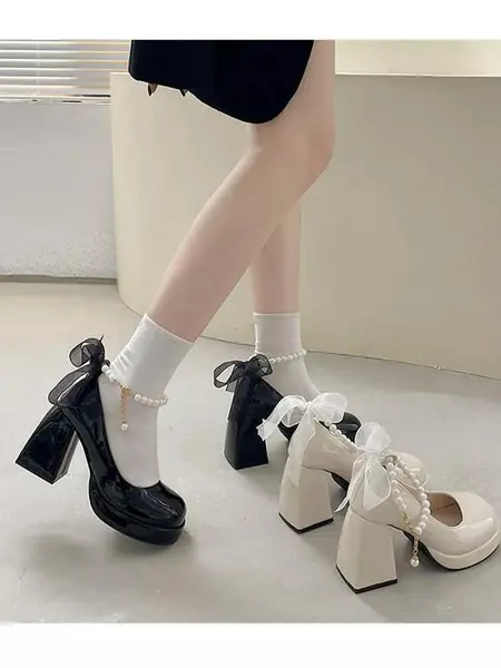 Каблуки с жемчугом