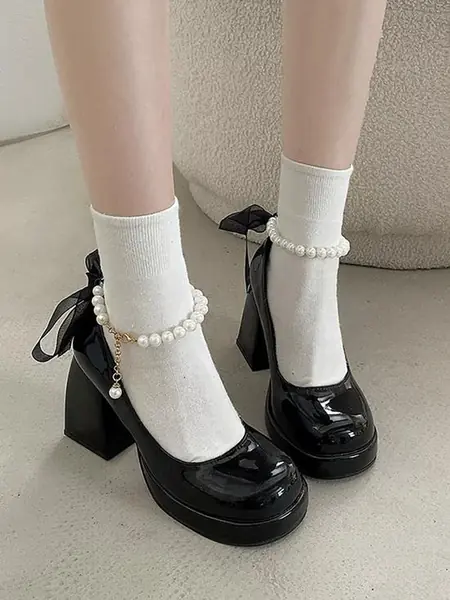 Каблуки с жемчугом