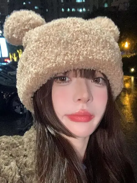 Зимняя шапка Мишка Y2K