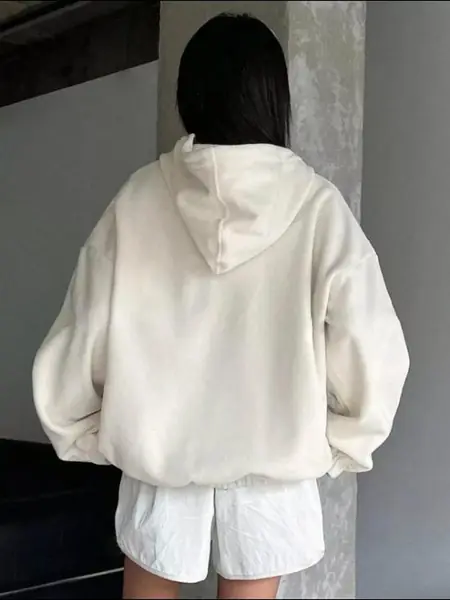 Тёплое худи-оверсайз с капюшоном