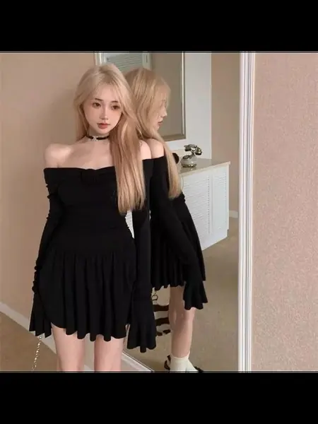 Осенне-зимнее платье с рукавами