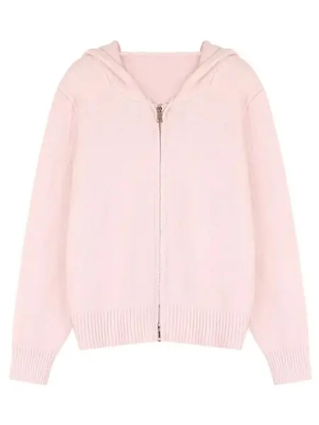 Тёплый кардиган на молнии с капюшоном