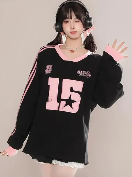 Свитшот оверсайз с принтом