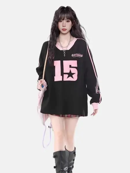 Свитшот оверсайз с принтом