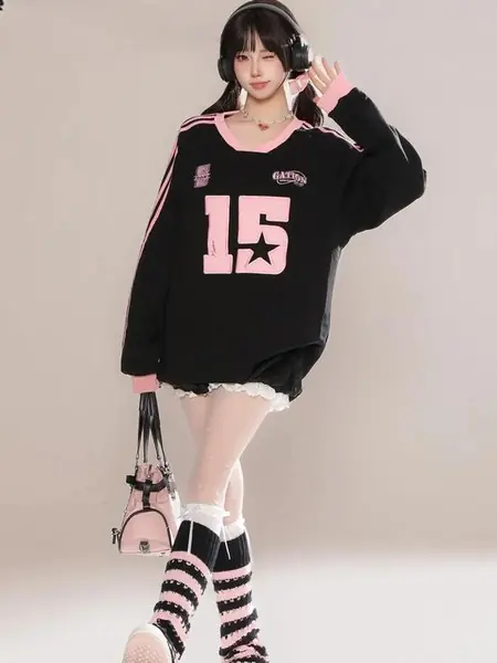 Свитшот оверсайз с принтом