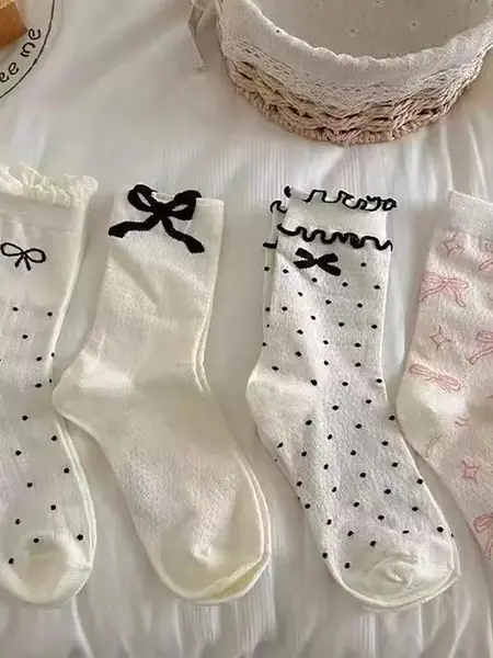 Носки кружевные длинные