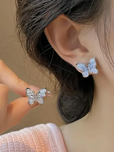 Серьги-гвоздики «бабочки»