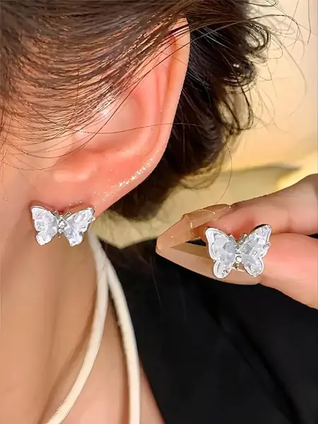 Серьги-гвоздики «бабочки»