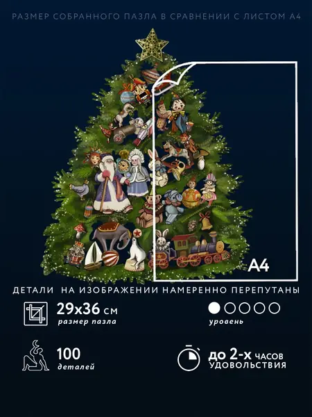 Пазлы "Нарядите Ёлочку"