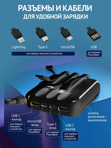 Power bank для iPhone и Android