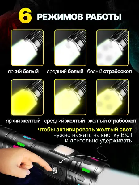 Фонарик аккумуляторный