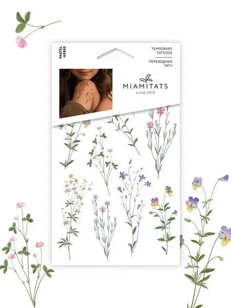 Тату Pastel Herbs