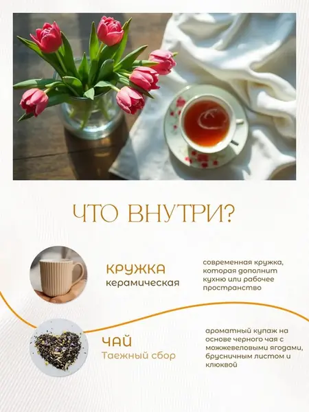 Подарочный набор: кружка и чай