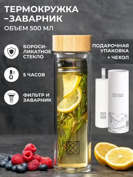 Термокружка ECO GLASS