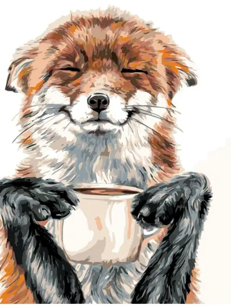 Лисичка с кофе