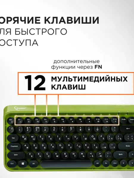 Комплект беспроводной клавиатуры и мыши Gembird