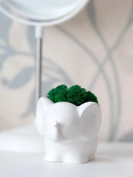 Кашпо «Слоники» со мхом.