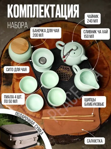 Набор чайной церемонии "Мятный"