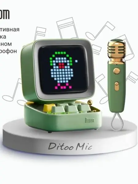 Портативная колонка Divoom Ditoo Mic Green.