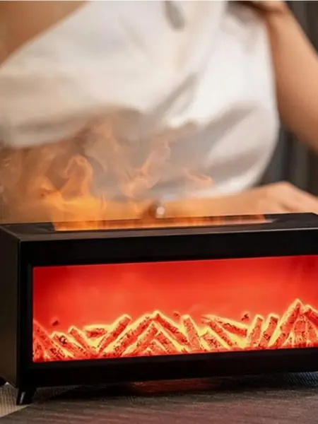 Увлажнитель воздуха с имитацией камина и ароматерапией