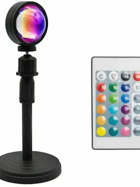 Настольная светодиодная атмосферная лампа-проектор заката