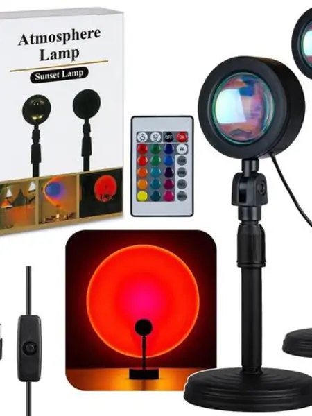 Настольная светодиодная атмосферная лампа-проектор заката